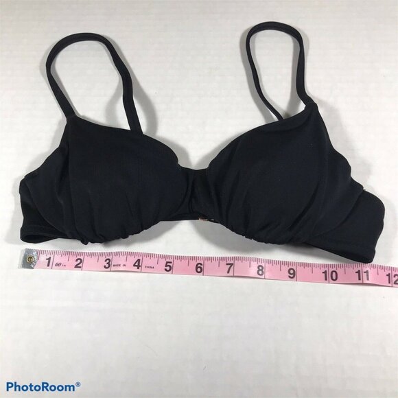 Shade And Shore Womens Size 32B Swim Top Adjustable Straps Black New Without Tag - Picture 7 of 10